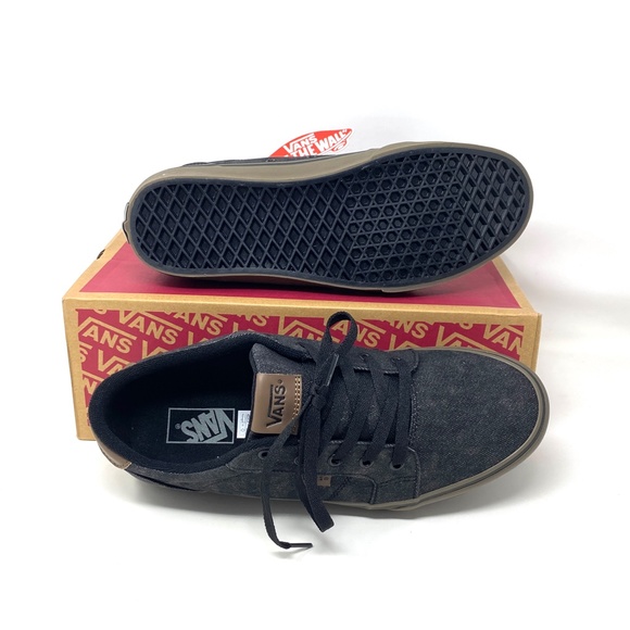 VANS Bishop Waxed Denim Black Men Low Top Canvas Sneakers Shoes Size VN000NLUAKS - Picture 8 of 11